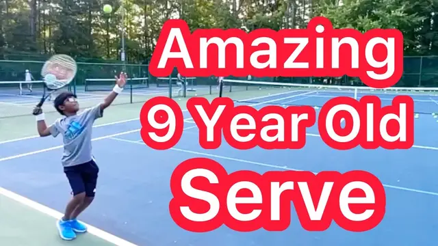 Copy This Incredible Serve From 9 Year Old Sreegan (Tennis Technique Explained)