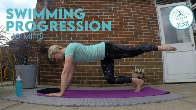 Pilates Swimming Progression in 4 point kneeling