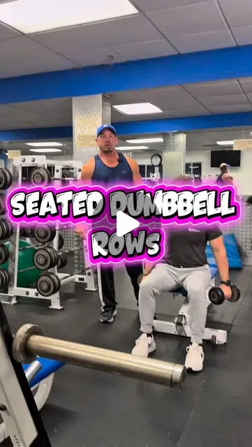 ππchael Burns | Seated dumbbell rows . . . . . . . # ...
