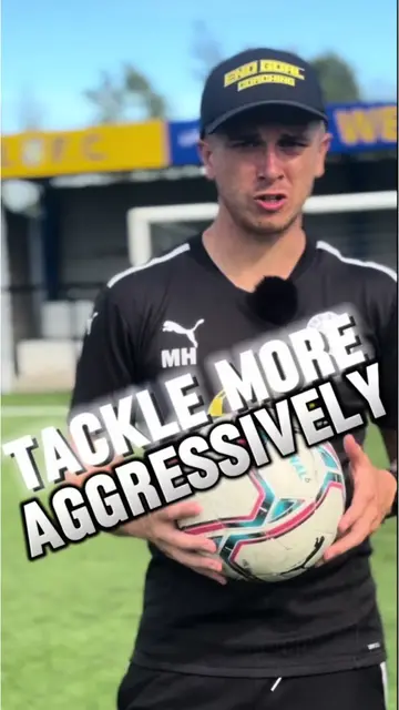 How to tackle more aggressively ⚽️🙌#soccer #soccertiktok #soccertips #footballtips #footballtutorial #soccerskills #footballtutorial #breakdown #defense #1v1 #defending #defenders