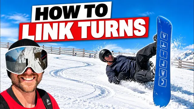 Teaching Beginner Snowboarder How To Link Turns