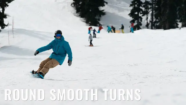 Smooth Round Turns On A Snowboard