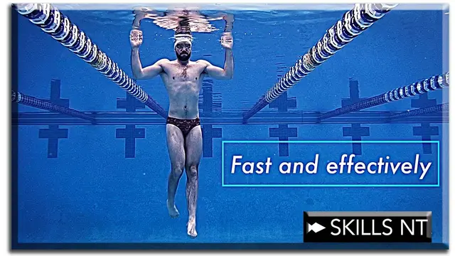 Improve your swimming technique doing vertical kick