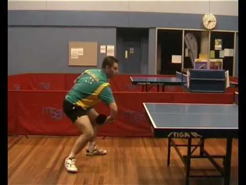 Table Tennis Backhand Topspin Against Backspin