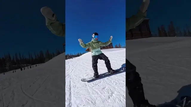 Flat ground frontside 180 #snowboarding #coldweather