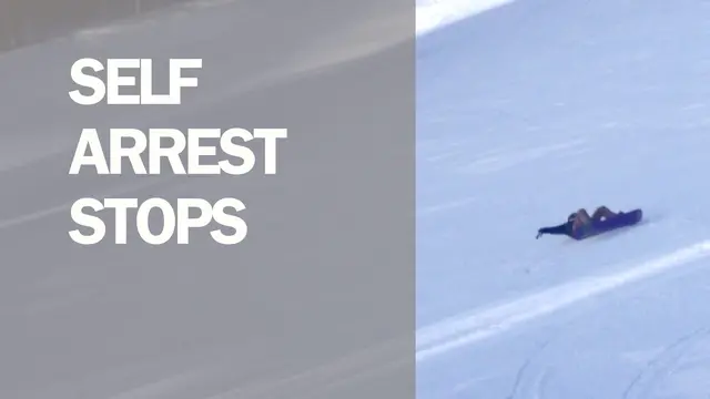 Snowboarding Emergency Stop In Steeps