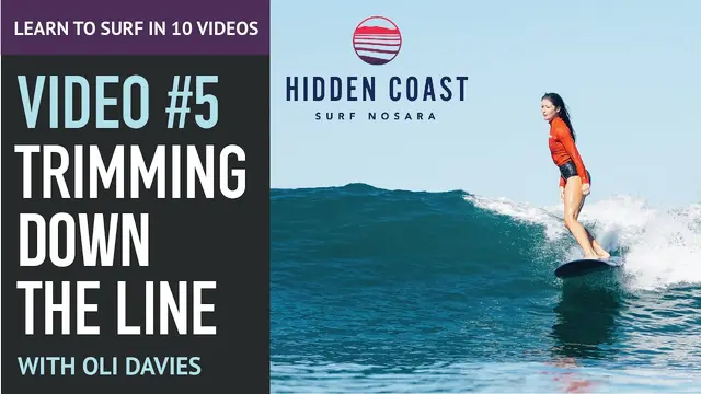 Learn to Surf in 10 Videos . #5 Trimming down the Line