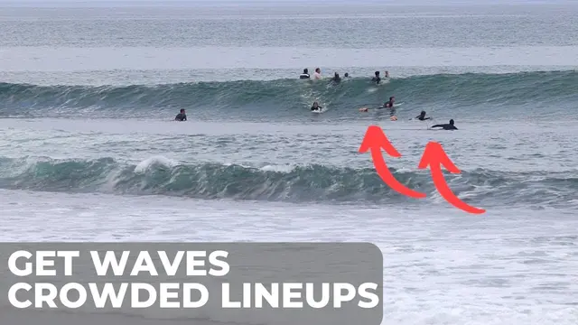 How To Catch Waves When Its Crowded | Surf Lesson