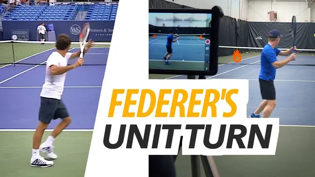 Forehand UNIT TURN like Federer - tennis lesson