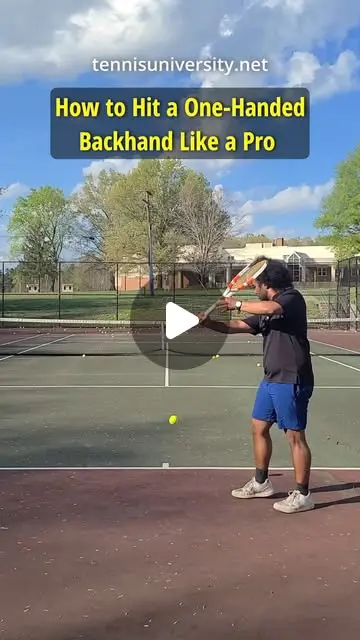 How to Hit a One-Handed Backhand Like a Pro #tennis ...