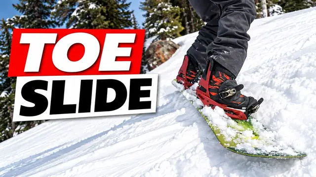 How to Toe Slide - Beginner Snowboarding Tutorial