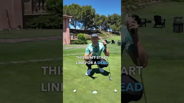 Green Reading Hack: Find Your Start Line Fast #golf #golftips