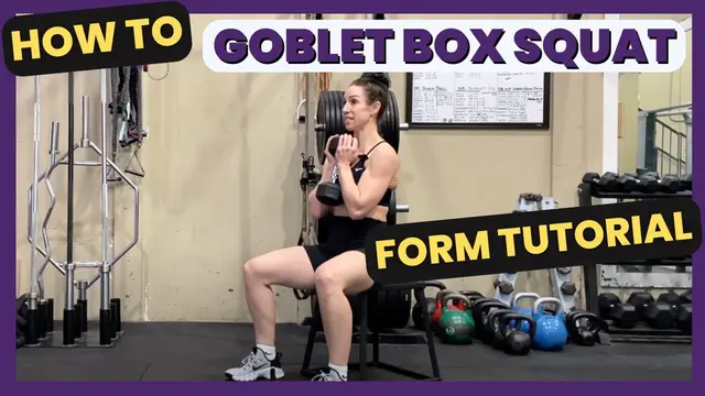 Dumbbell Goblet Box Squat Tutorial | Dumbbell Goblet Squat