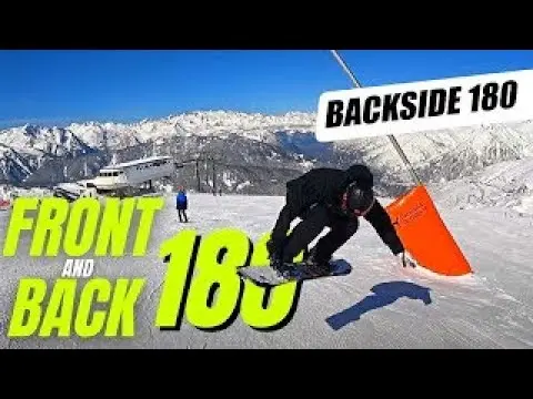 How to do a FRONTSIDE 180 and a BACKSIDE 180 on a SNOWBOARD | Snowboard for Beginners
