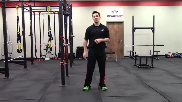 Pallof press side step