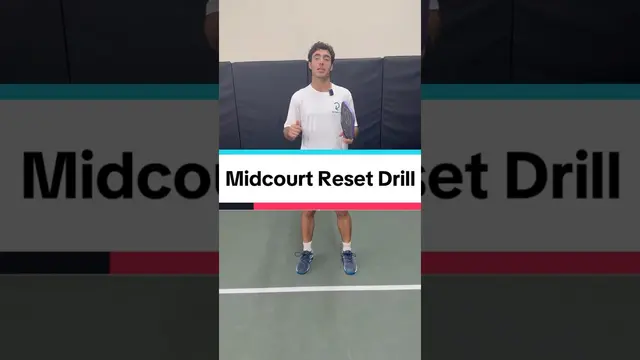 The midcourt reset drill! Great to work on your resets! #pickleballtips #pickleball