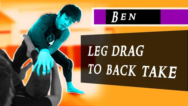 BJJ Guard Pass Idea #7 - Leg Drag to Back Take Pass - demonstrated by Ben || We Shall Pass !!