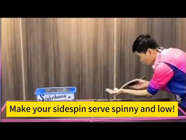 [table tennis]Ex-national player shows 3 tips to spin and lower your sidespin serve!