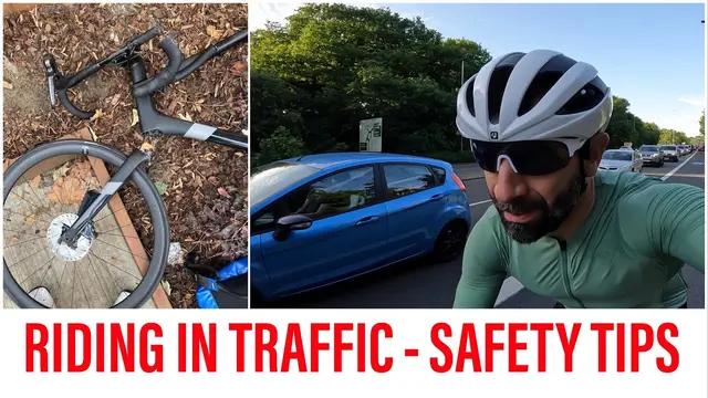 Riding a bicycle in city traffic | safety tips, including real accident footage