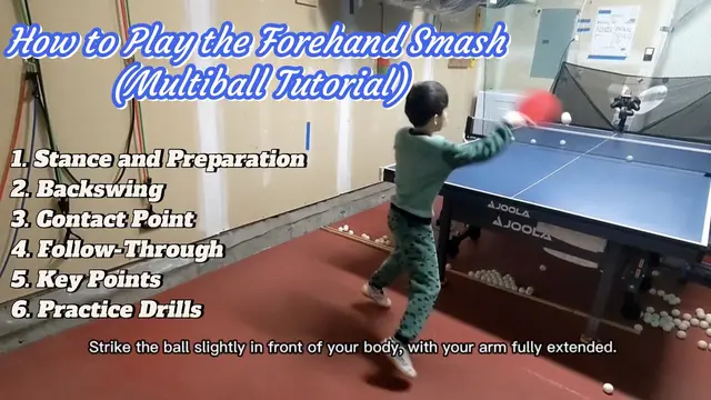 How to Play the Forehand Smash in Table Tennis (Multiball Tutorial)
