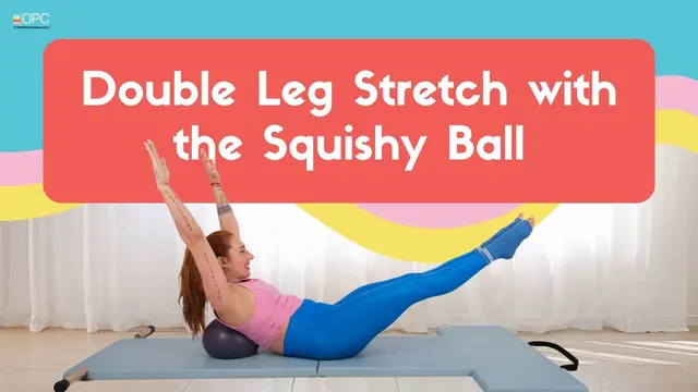 Double Leg Stretch (Ab Series 2/5) with the Squishy Ball | Online Pilates Classes