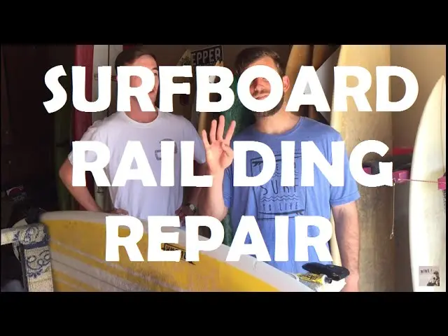 Surfboard Rail ding Repair with Grizzly // Surfboard repair Tutorial