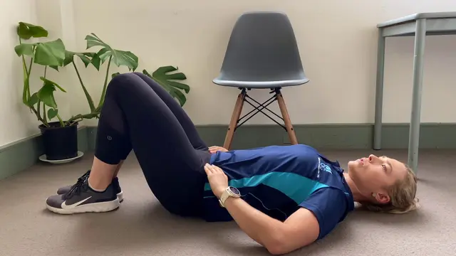 Pelvic curl to bridge