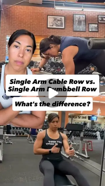 Dumbbell and cable row