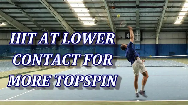 How To Hit A Topspin Tennis Serve At A Lower Contact Point