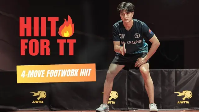 10-Min Table Tennis Footwork HIIT – 2BH/2FH Drill for Speed & Rhythm