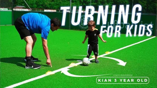 How Kids Can Learn to Turn With the Ball | Easy Football Drill