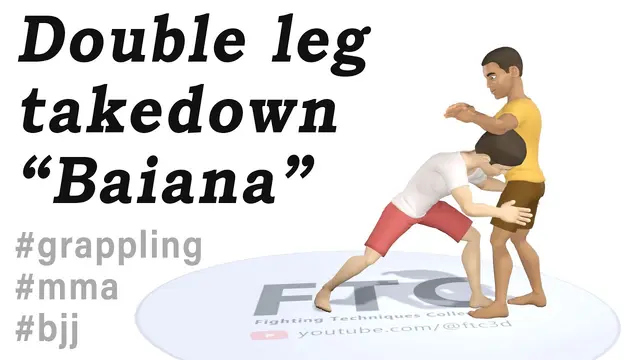 Takedowns 1. Double leg takedown, “Baiana”. Techniques Jiu-jitsu, Grappling, MMA.