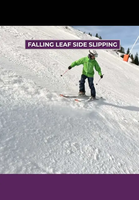 Falling Leaf Side Slip: How to Ski Diagonally Like a Leaf | TikTok