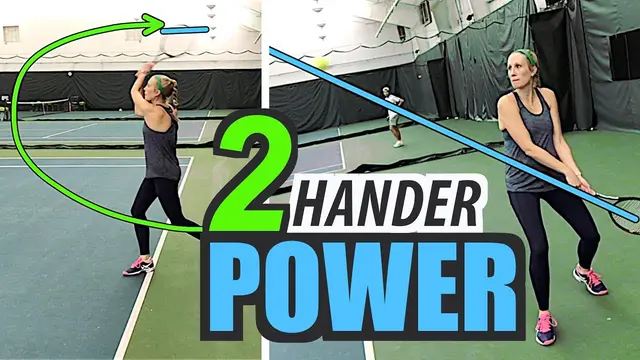 Two Handed Backhand POWER - tennis lesson