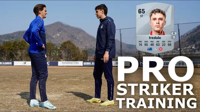 Training With A Pro Striker In Korea | Full Finishing Training Session