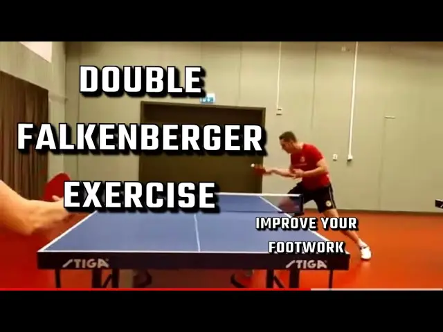 DOUBLE FALKENBERGER | table tennis footwork exercise | Advanced level tutorial | Improve