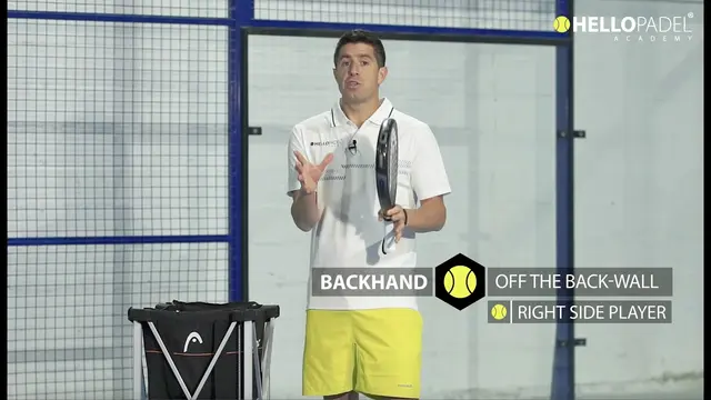 Hello Padel training: Backhand off the back wall with Mauri Andrini and top GB player Sam Jones.