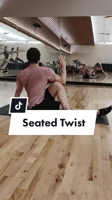Seated Spinal Twist Stretch for Back Pain Relief | TikTok