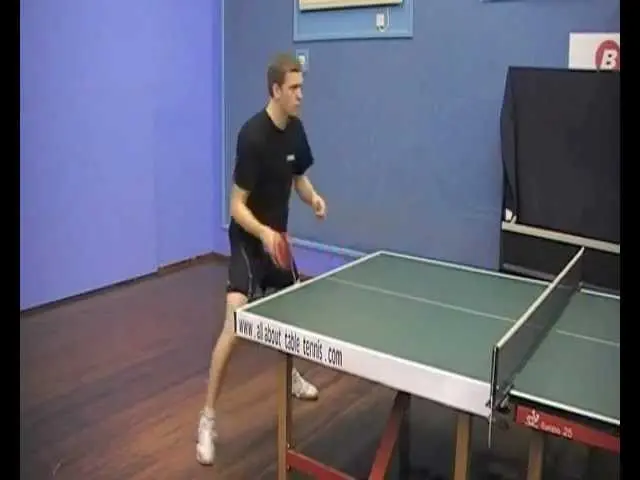 table tennis forehand push