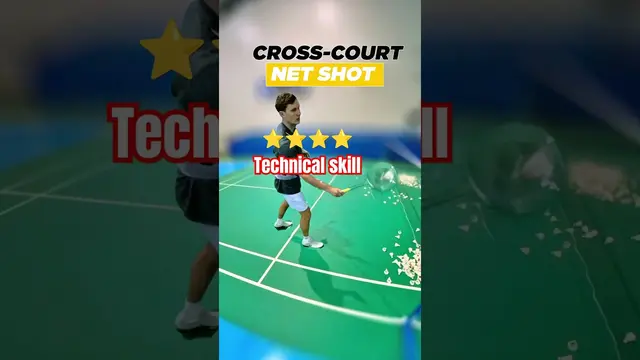 Cross-court Net shot #badminton #axelsen #badmintonlovers