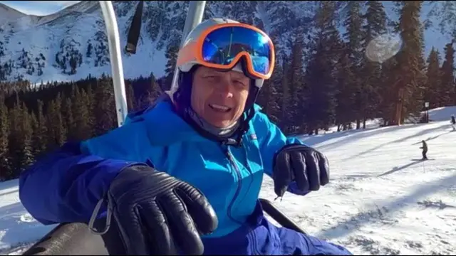 Skiing ice patches