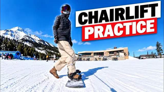 Beginner Snowboard Lesson - How To Get Off The Chairlift