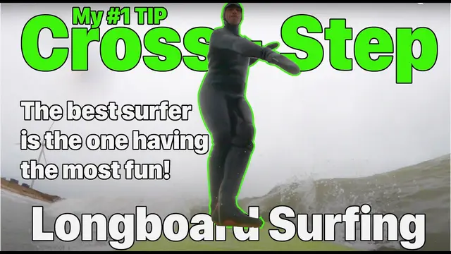 LONGBOARD SURFING / Bent knee CROSS-STEP