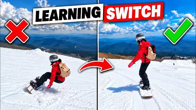 Teaching Snowboarder How to Ride Switch
