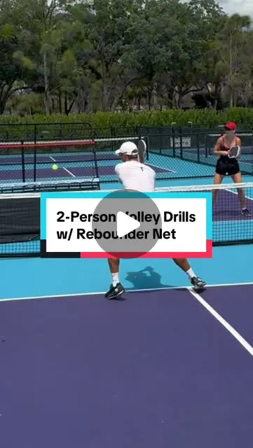 2-Person Pickleball Volley Drills w/ Net Playz Rebounder ...
