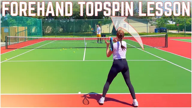 Teaching Anna How to Get More Topspin on the Forehand