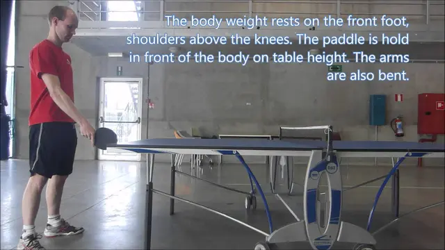 Ready position table tennis