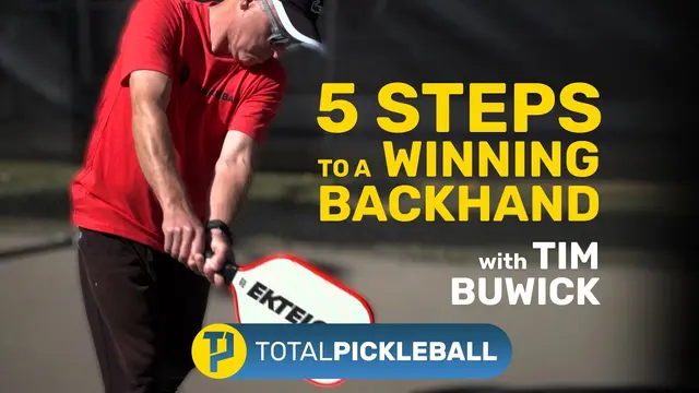 How to hit a pickleball backhand in 5 steps. ft. Tim Buwick PPR Certified Pro