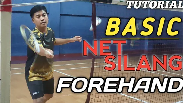 BADMINTON CROSS-COURT NET SHOT TUTORIAL. FOREHAND CROSS-COURT NETTING.