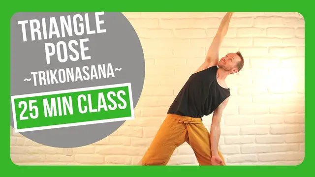 Triangle pose - trikonasana - 25 Min Yoga Class